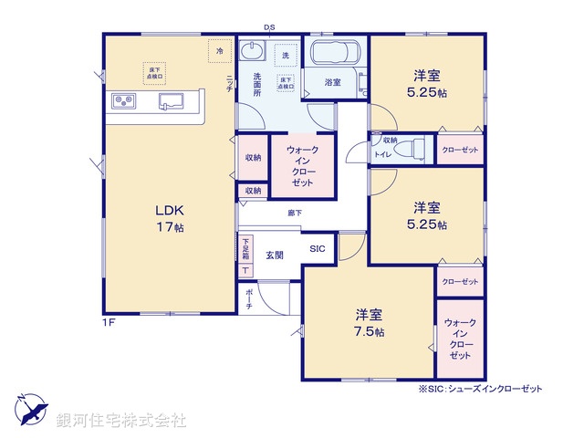 G00393796 千葉県四街道市鹿渡 新築一戸建て 4390万円【間取図】