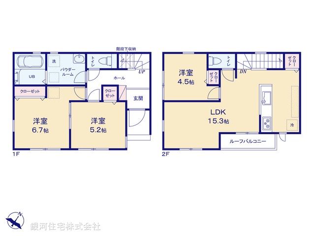 G00393807 神奈川県伊勢原市石田 新築一戸建て 3890万円【間取図】