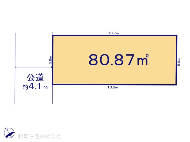 G00393843 千葉県船橋市湊町３丁目 土地 4999万円【区画図】