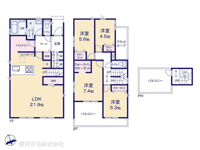 G00393851 神奈川県藤沢市片瀬山５丁目 新築一戸建て 8990万円【間取図】