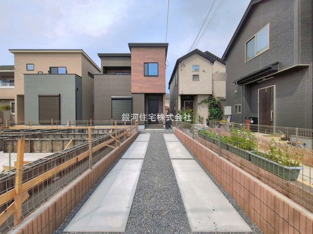 G00393901 千葉県松戸市新松戸南２丁目 新築一戸建て 5380万円 土地面積117.46m² (約35.53坪) 建物面積96.26m² (約29.11坪) 間取り３ＬＤＫ 築年月2026年04月(築１年以内)【外観6】