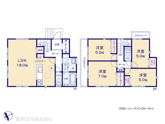 G00393917 神奈川県相模原市南区下溝 新築一戸建て 3790万円【間取図】