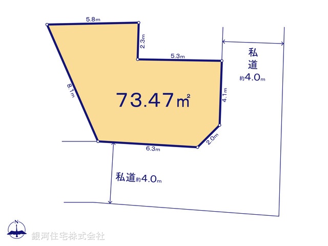 G00393951 東京都足立区西新井本町５丁目 土地 4490万円【区画図】