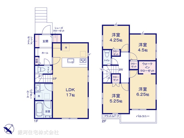 G00393963 神奈川県藤沢市大鋸３丁目 新築一戸建て 5080万円【間取図】