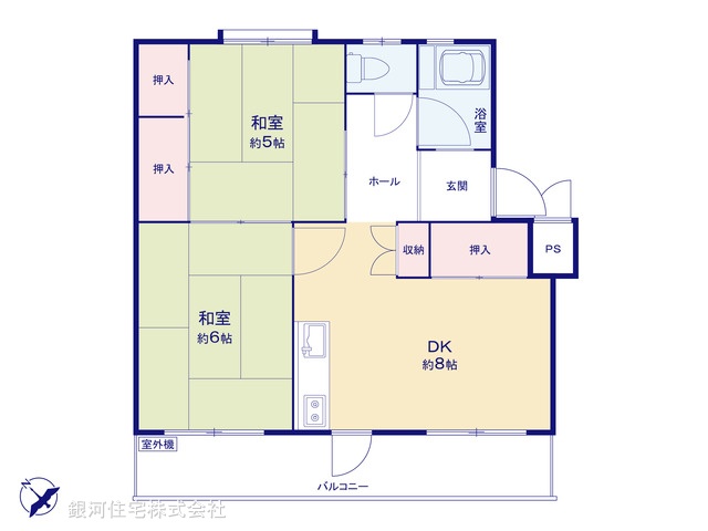 G00393972 千葉県千葉市美浜区稲毛海岸１丁目 中古マンション 580万円【間取図】