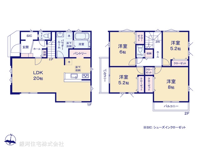 G00393982 神奈川県横浜市栄区東上郷町 新築一戸建て 5599万円【間取図】