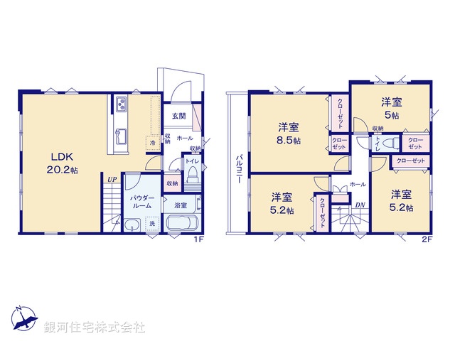 G00394000 神奈川県川崎市多摩区南生田６丁目 新築一戸建て 5899万円【間取図】