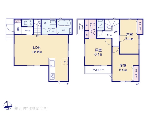 G00394038 東京都八王子市片倉町 新築一戸建て 3990万円【間取図】