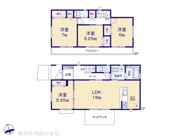 G00394043 神奈川県藤沢市藤沢５丁目 新築一戸建て 5498万円【間取図】