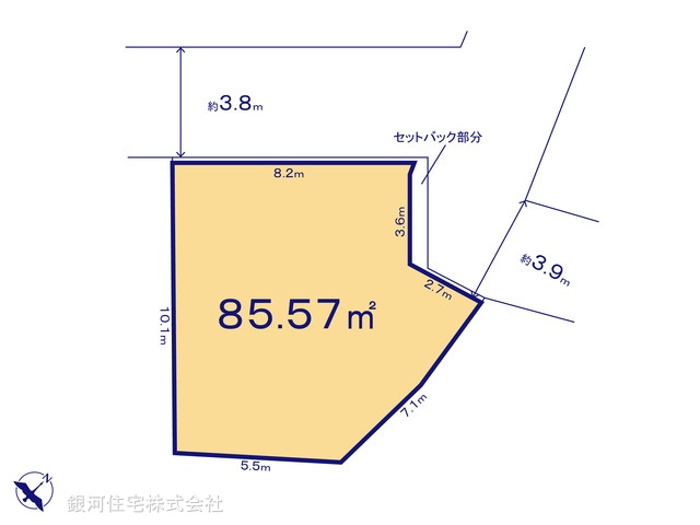 G00394055 千葉県船橋市西船１丁目 土地 4880万円【区画図】