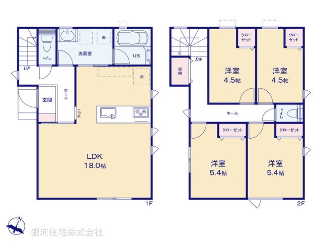 G00394184 神奈川県横浜市保土ヶ谷区上菅田町 新築一戸建て 5680万円【間取図】