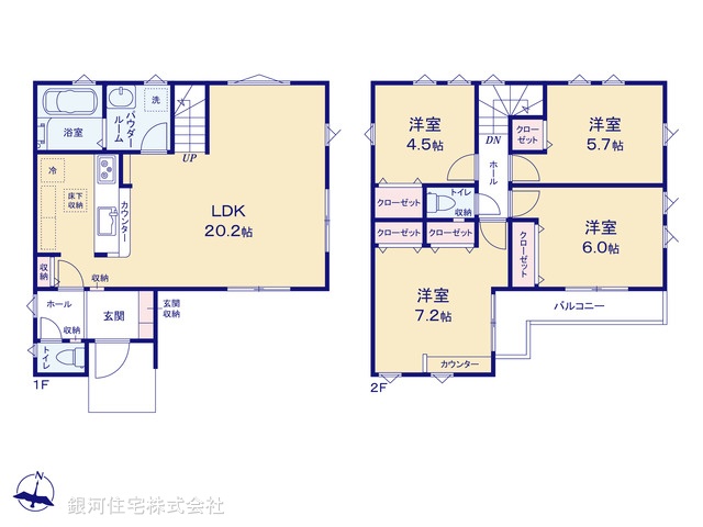 G00394258 神奈川県横須賀市平作２丁目 新築一戸建て 3899万円【間取図】