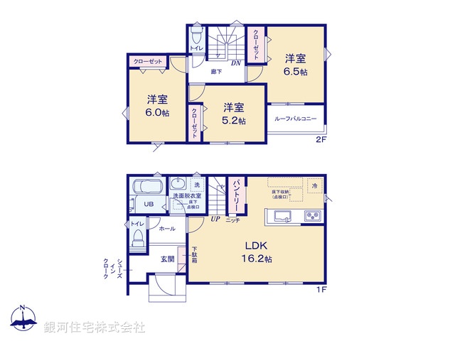 G00394333 千葉県千葉市若葉区みつわ台１丁目 新築一戸建て 3299万円【間取図】