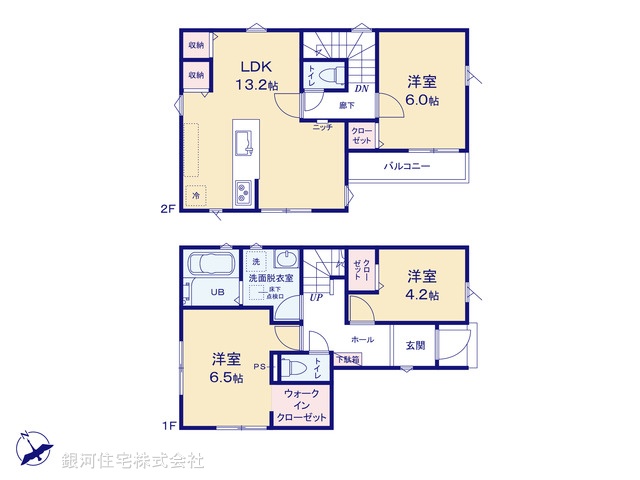 G00394417 千葉県市川市平田４丁目 新築一戸建て 6799万円【間取図】