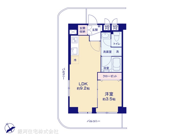 G00394471 東京都目黒区目黒本町１丁目 中古マンション 4490万円【間取図】
