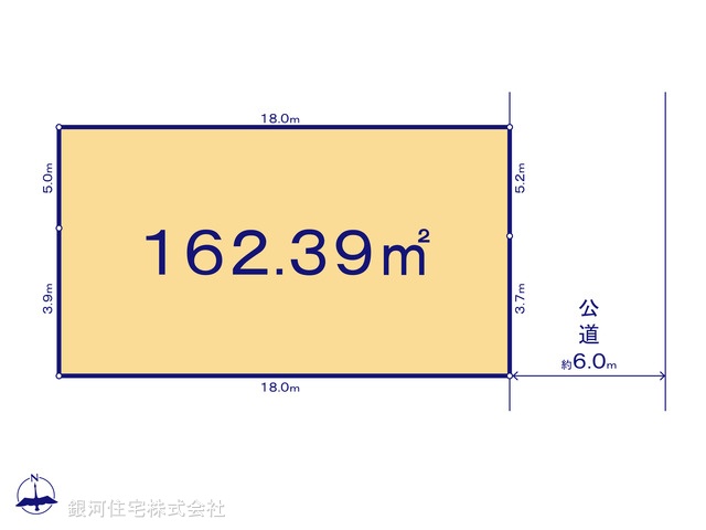 G00394485 神奈川県大和市渋谷５丁目 土地 5680万円【区画図】