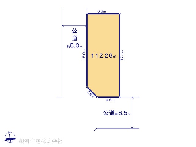 G00394495 神奈川県厚木市旭町４丁目 土地 4480万円【区画図】