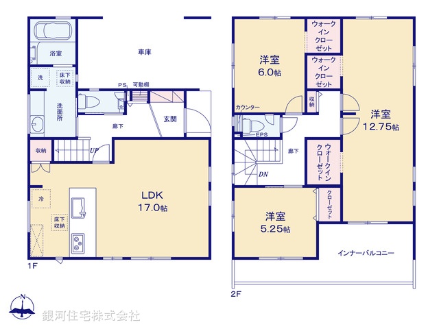 G00394511 埼玉県所沢市向陽町 新築一戸建て 5698万円【間取図】