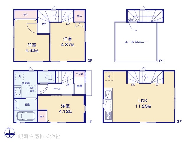 G00394521 東京都足立区千住元町 新築一戸建て 4198万円【間取図】