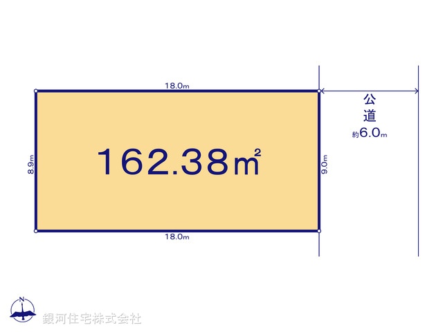 G00394524 神奈川県大和市渋谷５丁目 土地 5980万円【区画図】