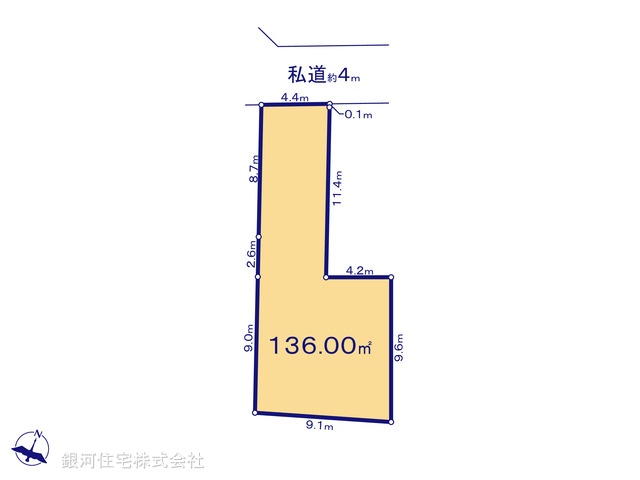 G00394602 東京都品川区小山台１丁目 土地 1億5980万円【区画図】