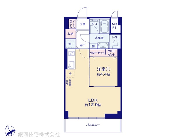 G00394661 東京都武蔵野市西久保３丁目 中古マンション 2699万円【間取図】