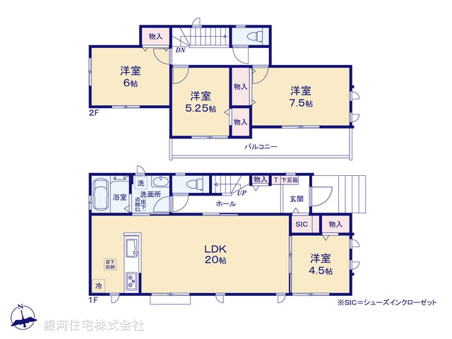 G00394673 神奈川県横浜市栄区本郷台４丁目 新築一戸建て 6690万円【間取図】