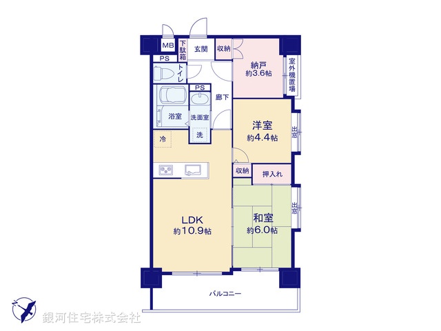 G00394725 東京都葛飾区堀切１丁目 中古マンション 4980万円【間取図】