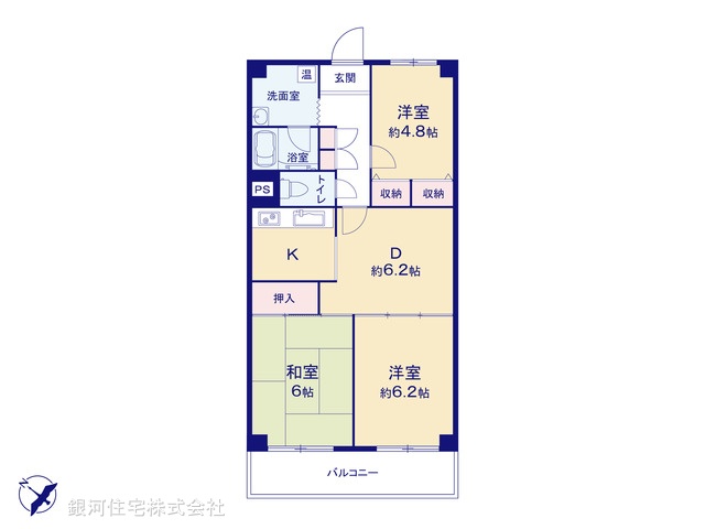 G00394726 埼玉県川口市領家３丁目 中古マンション 1480万円【間取図】