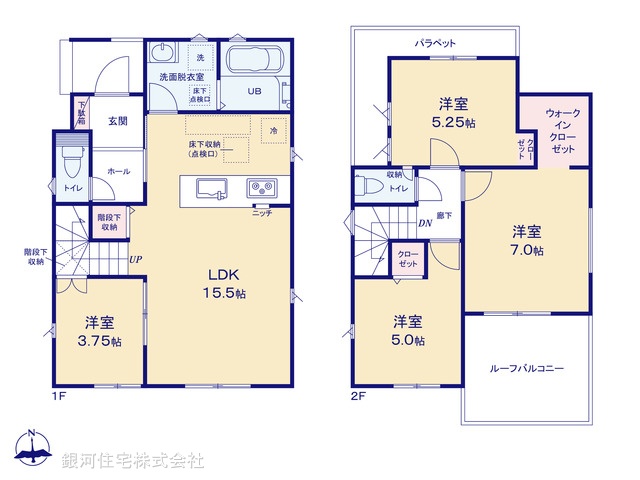 G00394762 東京都福生市大字熊川 新築一戸建て 4280万円【間取図】