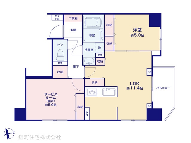 G00394764 東京都足立区西新井本町３丁目 中古マンション 4480万円【間取図】