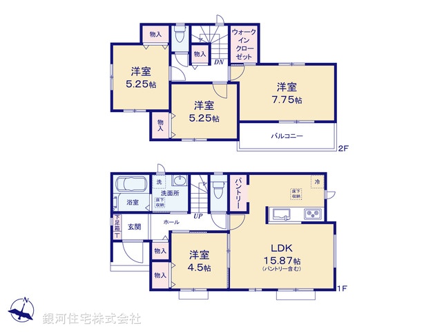 G00394799 千葉県柏市酒井根６丁目 新築一戸建て 3390万円【間取図】