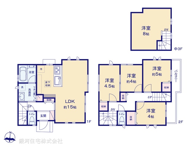 G00394808 千葉県野田市清水 新築一戸建て 3780万円【間取図】