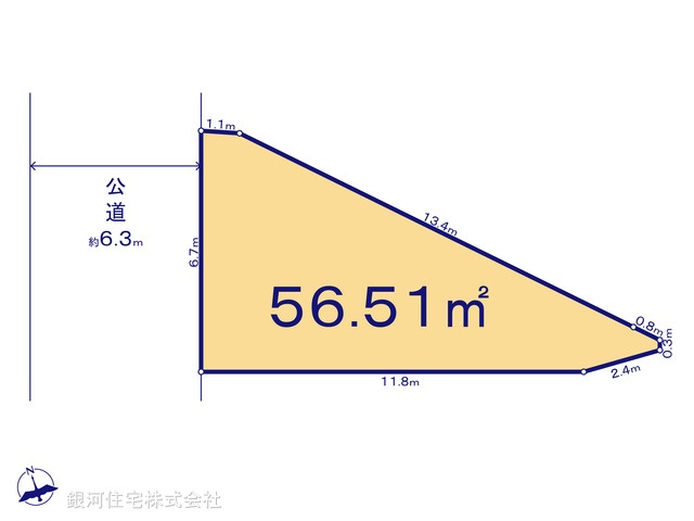 G00394809 東京都杉並区阿佐谷北１丁目 土地 7900万円【区画図】