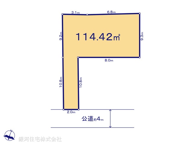 G00394826 東京都足立区中川３丁目 土地 3960万円【区画図】