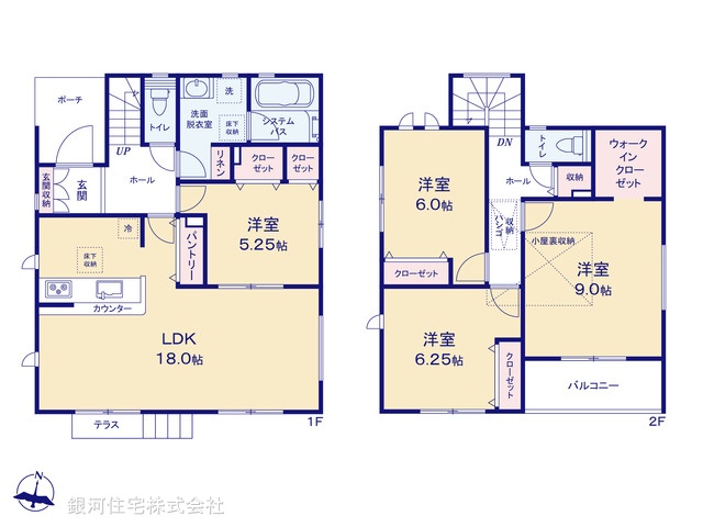 G00394853 神奈川県中郡大磯町国府本郷 新築一戸建て 3280万円【間取図】