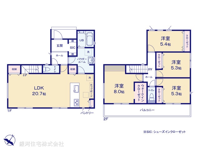 G00394977 神奈川県横浜市金沢区富岡西４丁目 新築一戸建て 5990万円【間取図】