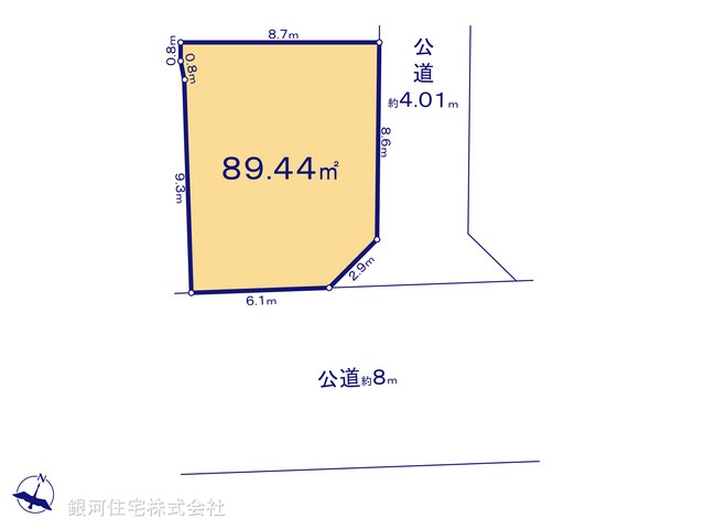 G00394997 埼玉県上尾市井戸木２丁目 土地(建築条件付土地) 2199万円【区画図】
