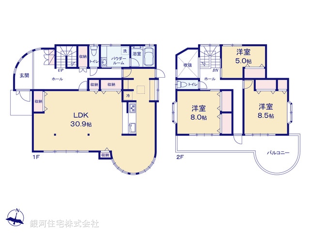 G00395034 東京都八王子市打越町 中古一戸建て 5999万円【間取図】