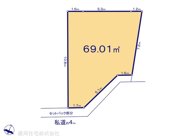 G00395037 埼玉県さいたま市北区植竹町１丁目 土地 4099万円【区画図】