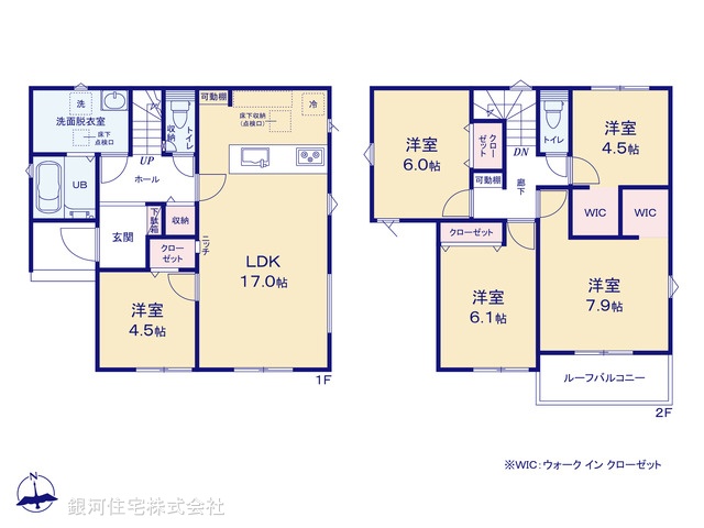 G00395091 東京都八王子市上壱分方町 新築一戸建て 3480万円【間取図】