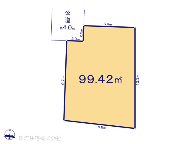 G00395121 埼玉県草加市新里町 土地 2880万円【区画図】