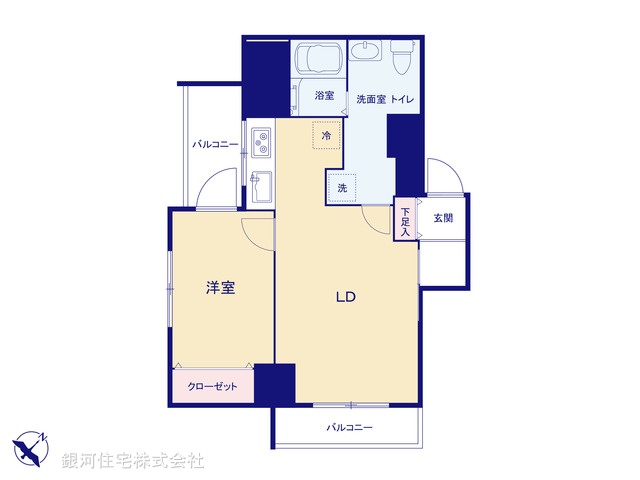 G00395133 神奈川県横浜市西区浅間町２丁目 中古マンション 2199万円【間取図】