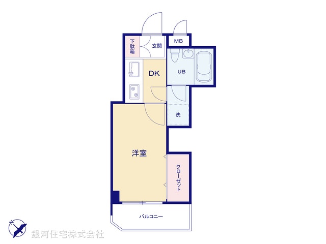 G00395166 埼玉県戸田市下戸田２丁目 中古マンション 1080万円【間取図】