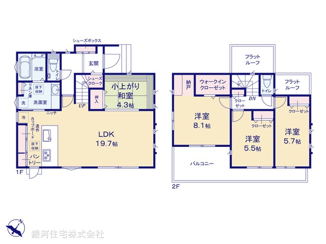 G00395189 埼玉県入間郡三芳町大字藤久保 新築一戸建て 6480万円【間取図】