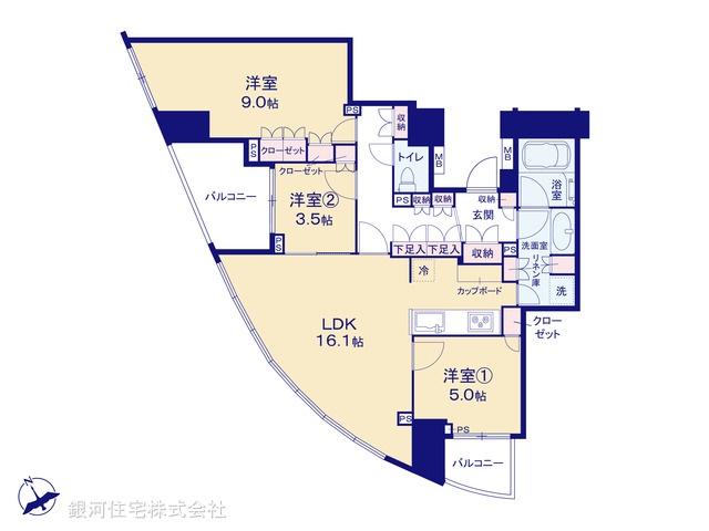 G00395321 東京都渋谷区恵比寿西１丁目 中古マンション 3億4990万円【間取図】