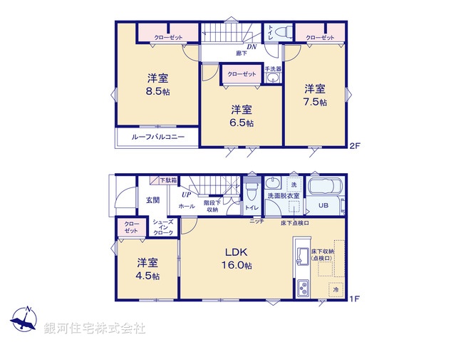 G00395479 千葉県君津市北子安１丁目 新築一戸建て 3390万円【間取図】