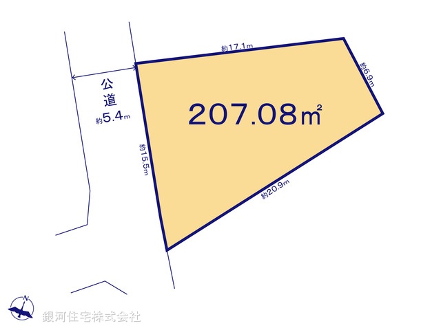 G00395530 千葉県柏市藤心２丁目 土地 4798万円【区画図】