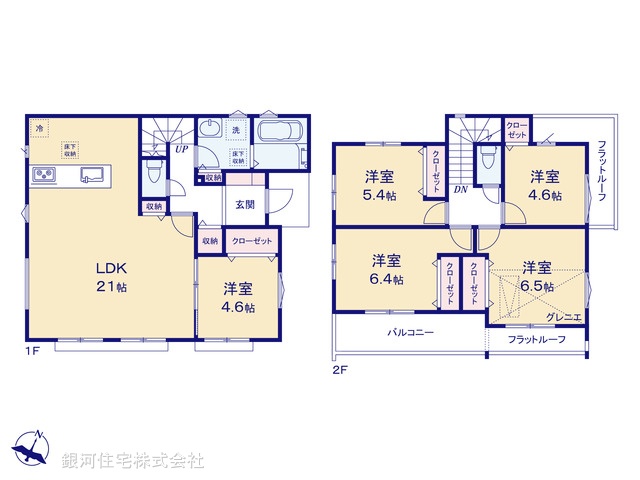 G00395669 千葉県柏市南逆井６丁目 新築一戸建て 3780万円【間取図】