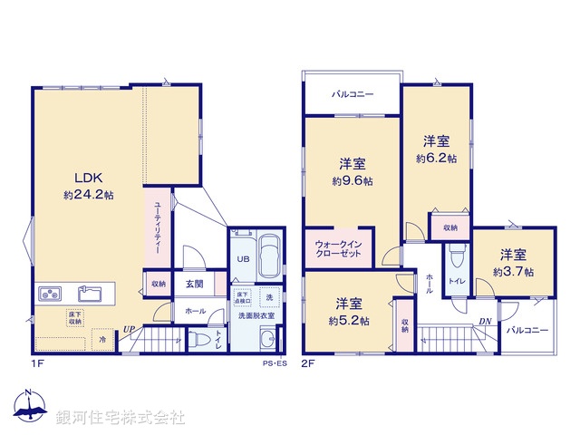 G00395692 埼玉県三郷市幸房 新築一戸建て 4999万円【間取図】